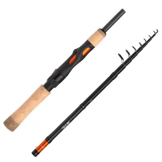 Shimano Fishing Shimano Stc Ax Mini Tele Spinning, 2,70m, 7-21g, 11 Teile, Telescopic Reise Angelrute