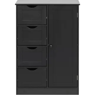 Rebecca Mobili Badezimmerschrank 82 x 56 x 30 cm Schwarz