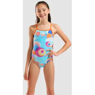 Badeanzug Mädchen arena Leisure - Blue Multi-team Orange - 116