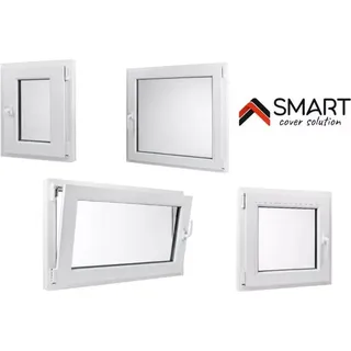 bravo the smart solution - Kunststoff Fenster Dreh/kipp 50 Cm X 50 Cm Anschlagrichtung Links Inklusive Fenstergriff