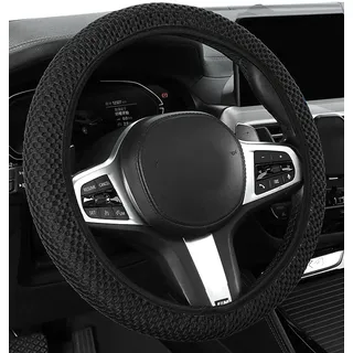 Flaconi Lenkradbezug - Auto Schutzhülle, Lenkradschoner für Pkw, Schwarz