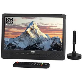 August 10“ tragbarer HD Fernseher mit DVD Player&integriertem Akku-DVB-T2 | August DA383D
