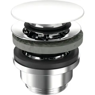 Kaldewei Push-to-Open Ventil 3915, für Waschtisch, mit Überlauf, alpinweiß