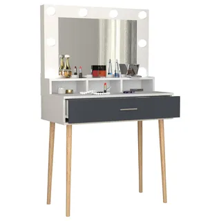 VCM Schminktisch Beleuchtung Schublade Spiegel Lindas