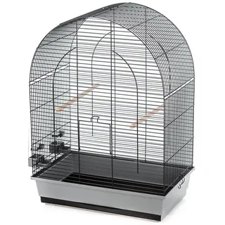 duvoplus Vogelkäfig Lusi 3 54 x 34 x 75 cm grau/schwarz