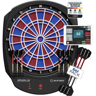 CARROMCO Smartness Arcadia 4.0 Elektronische Dartscheibe inkl. Softdarts und USB-Kabel