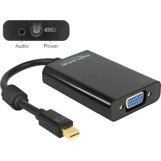 DeLock Mini DisplayPort zu VGA Adapter 0,08 m Schwarz