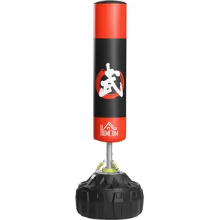 Homcom Standboxsack Erwachsene Freistehender Boxtrainingsgerät Schwarz+Rot - Schwarz