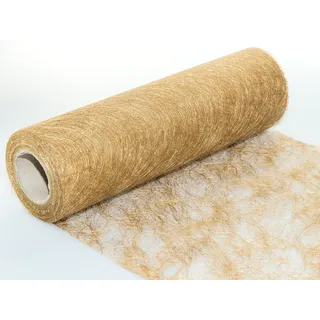 Protinam Sizoflor 30cm x 25m Tischläufer Tischband in Gold zur Dekoration wie Sommer, Ostern, Weihnachten oder Hochzeiten abgelängt (25m, 1800 Gold)