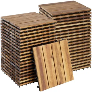 Tectake Terrassenfliesen Tabula 33 x 33 cm braun