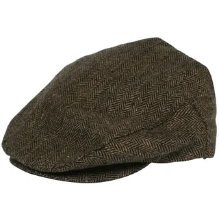 Brixton Herren Schiebermütze Hooligan brown/khaki herringbone, L 112-00005