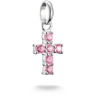 Thomas Sabo Charm Kreuz Silber, pink CC1206-051-9