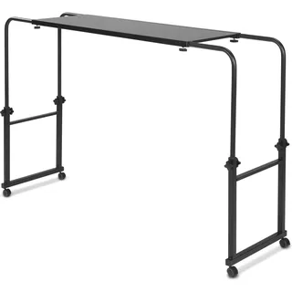 eloneo Über-Betttisch auf Rollen höhenverstellbar 78-120 cm breitenverstellbar 119-190 cm schwarz