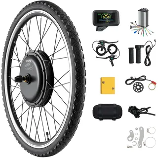 Vevor Elektro-Fahrrad Kit, 1000W Motor e-bike Ebike Umbausatz 420U/min φ650mm