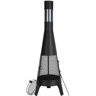 VEVOR Terrassenofen Gartenkamin Aztekenofen Chimenea Feuerstelle φ508x1495mm