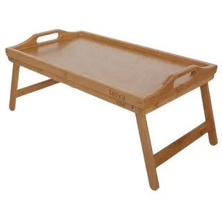 Tabletttisch Tablett Bett Bambus braun Serviertablett, Betttablett Bambus Betttisch, Frühstückstablett Betttablett braun