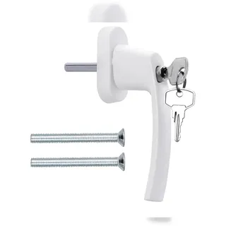 ID Dinkel Abschließbare Fenstergriffe 10 Stück Aluminium Terrassentür Griff Balkontürgriff Fenstergriffe weiß