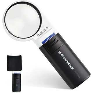 Eschenbach 151141 Handlupe mit LED-Beleuchtung Vergrößerungsfaktor: 4 x Linsengröße: (Ø) 60 mm