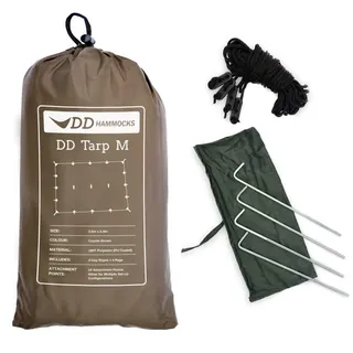 DD Tarp M Plane – vielseitige, leichte Armee-Plane, Coyote Brown, 3.5m x 2.4m