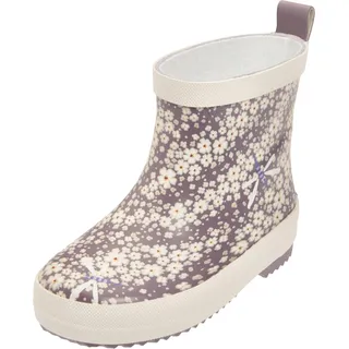 Playshoes Gummistiefel Halbschaft Blumen Unisex Kinder Gummistiefel, Violett Blumen, 21 EU