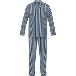 Seidensticker Pyjama Herren Schlafanzug lang Blau 3XL