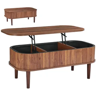 Vevor Höhenverstellbar Walnuss 100 x 48 x 40,5-54,5 cm