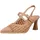 Sling-Pumps Leder/Textil Beige 40