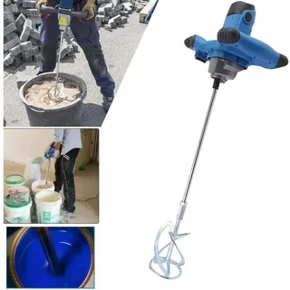 Rührwerk mit starken 2600W – Farb-Mörtelrührer Betonrührer – robustes 6-Gang-Metallgetriebe – Mit großem Rührquirl ø 120mm und ergonomischem Griff
