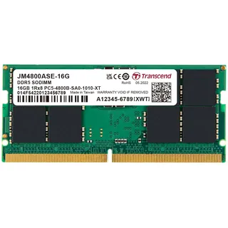Transcend JetRam SO-DIMM CL40 1RX8 ECC 4800MHz 262pin - 4800 MHz / PC5-38400 - unbuffered
