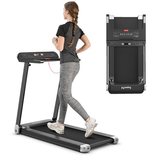 Costway Laufband klappbar, Elektrisches Walking Pad Zuhause | 0,75 HP Elektromotor | 3 Modi 12 Programme | LED Display | Geschwindigkeit 0-12 km/h | App-kontrolliert | Bluetooth-Lautsprecher