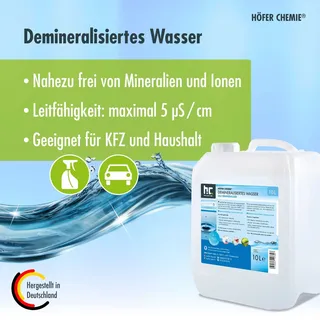 Höfer Chemie Destilliertes Wasser 2 x 10 l