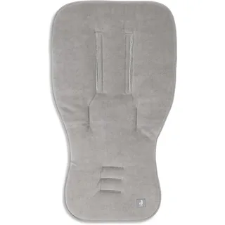 Jollein Sitzauflage Buggy Sommer Frottee/Baumwolle – Universal Buggy Einlage auch für Kinderwagen – Reversibel, Weich und Saugfähig – Grau (Storm Grey) – 80×46 cm