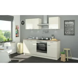 Küchenzeile mit Elektrogeräten  Binz , creme , Maße (cm): B: 200