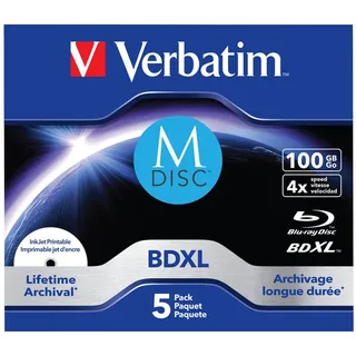 Verbatim M-Disc BD-R XL 100GB/1-4x 43834 Leere Blu-Ray Disc BDXL 100 GB 5 Stück(e)