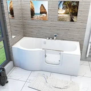 Acquavapore - Seniorenwanne Mit Tür Whirlpool S12-eh-air-r Badewanne 85x170cm