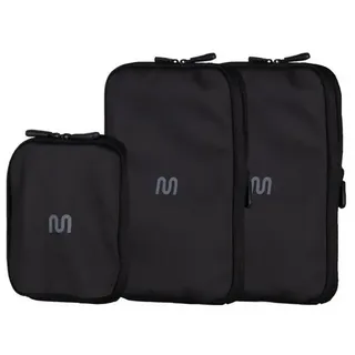 onemate Reisetasche Packing Cubes / Pro Set (Set, 3x Packing Cubes 1x S und 2x M), Komprimiert Kleidung, Orgnizer für Gepäck schwarz Pro Set