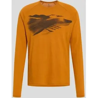ODLO Herren Shirt T-shirt crew neck l/s ASCENT M, Größe XL in Braun honey ginger