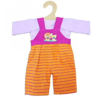 Heless 1815 - Fair Trade Bekleidungs-Set für Puppen, Outfit Leo, 2 teilig mit Shirt und Latzhose, Größe 28 - 35 cm