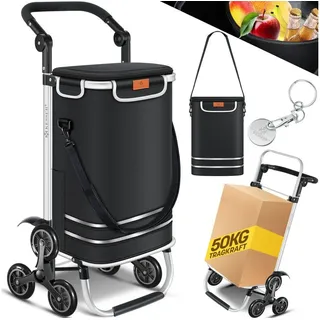Kesser Einkaufstrolley schwarz 56 L
