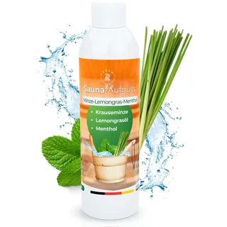 Saunaaufguss Sauna- Aufguss Sauna Aufguss Dampfbad Konzentrat Komposition aus amerikanischer Krauseminze Lemongras und Menthol 250ml ...