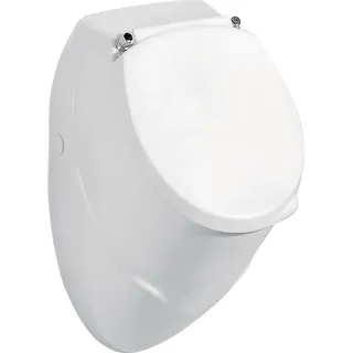 Urinal-Komplett-Set Edu, mit Deckel (Ausführung: Urinal EDU Komplett-Set Zulauf von hinten 310x525x320 mm Keramik weiß)