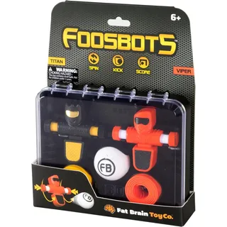 Fat Brain Toys Tomy Fat Brain Toys Foosbots 2er-Pack - Das fußballthemenorientierte, rasante Tischspiel für 2 Spieler für Kinder ab 6 Jahren - Spaßiges Fußballgeschenk - optimal für Fußballfans und Familien