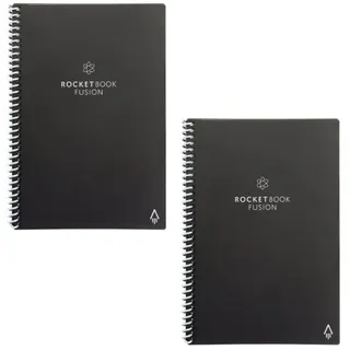 Bic Rocketbook Fusion Wiederverwendbares Notizbuch - Schwarz, Executive A5, inkl. Fr | Gr.: onesize