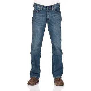Mustang Tramper - Straight Fit Jeans in mittelblauen Used Look-W30 / L30