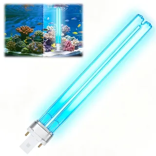 11W G23 UVC-Desinfektionslampe für Teichfilter Aquarium Teich Ersatz | Kompakte Ersatzlampe zur Wasserreinigung, geeignet für Teiche Aquarien Fischteiche, G23 2-Pin Desinfektionszubehör