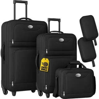 monzana Koffer Set 5-tlg Schwarz