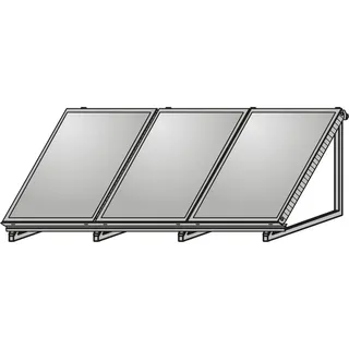 WOLF-Garten Wolf AluFlex-U Aufstellgerüst Hochformat für 3 Kollektoren F3-1-1/CFK-1