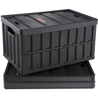 Vevor 3er-Set 65L Profi Klappbox aus PP Transportbox mit Deckel Faltbarer Aufbewahrungsbox mit Handgriff Stapelbare Kisten Storage Box Faltboxen Stapelboxen für Aufbewahrung & Transport
