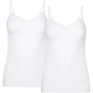 Jockey Unterhemd JOCKEY "Soft Stretch Lace", Damen, Gr. XXL, N-Gr, weiß, Obermaterial: 92% Polyamid, 8% Elasthan, unifarben, Unterhemden Unterhemd, in lockerer Passform
