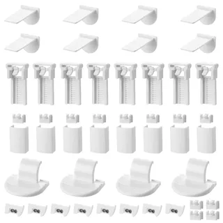 8 Sätze, jeder Satz mit Plissee Ersatzteile und Klemmträger, Plissee Ersatzteile Set, Klemmträger Zubehör